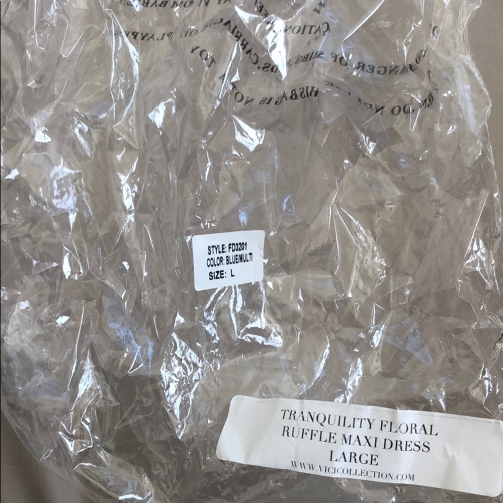 VICI Tranquility Floral Ruffle Maxi Dress - Large - Picture 8 of 8